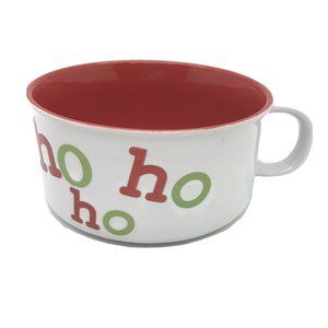 Pier 1 Christmas Stoneware Souper Mug No Lid! Hot Chocolate Soup Coffee Rare!